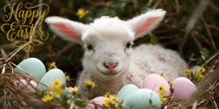 easter-lamb-colored-eggs