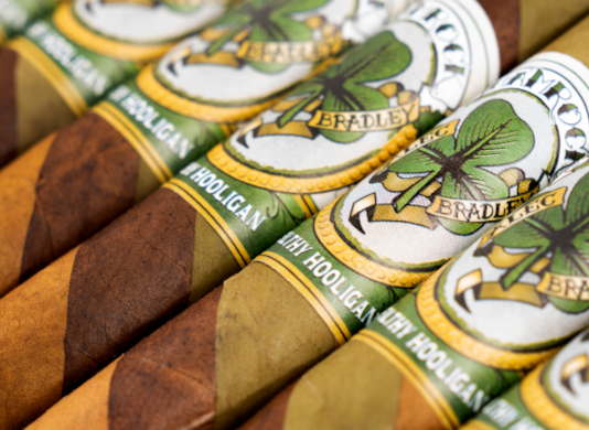 Filthy Hooligans are Back Row of Filthy Hooligan cigars with shamrock bands